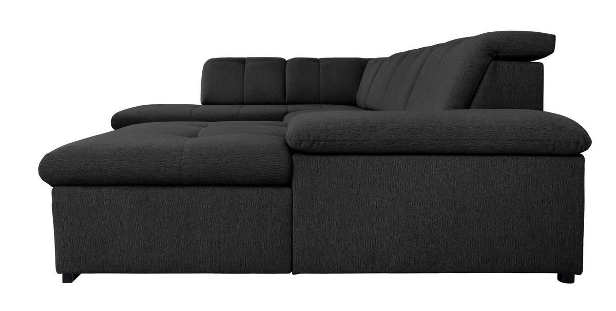 WOHNLANDSCHAFT Schwarz  - Schwarz/Grau, Design, Textil/Metall (215/328/173cm) - MID.YOU
