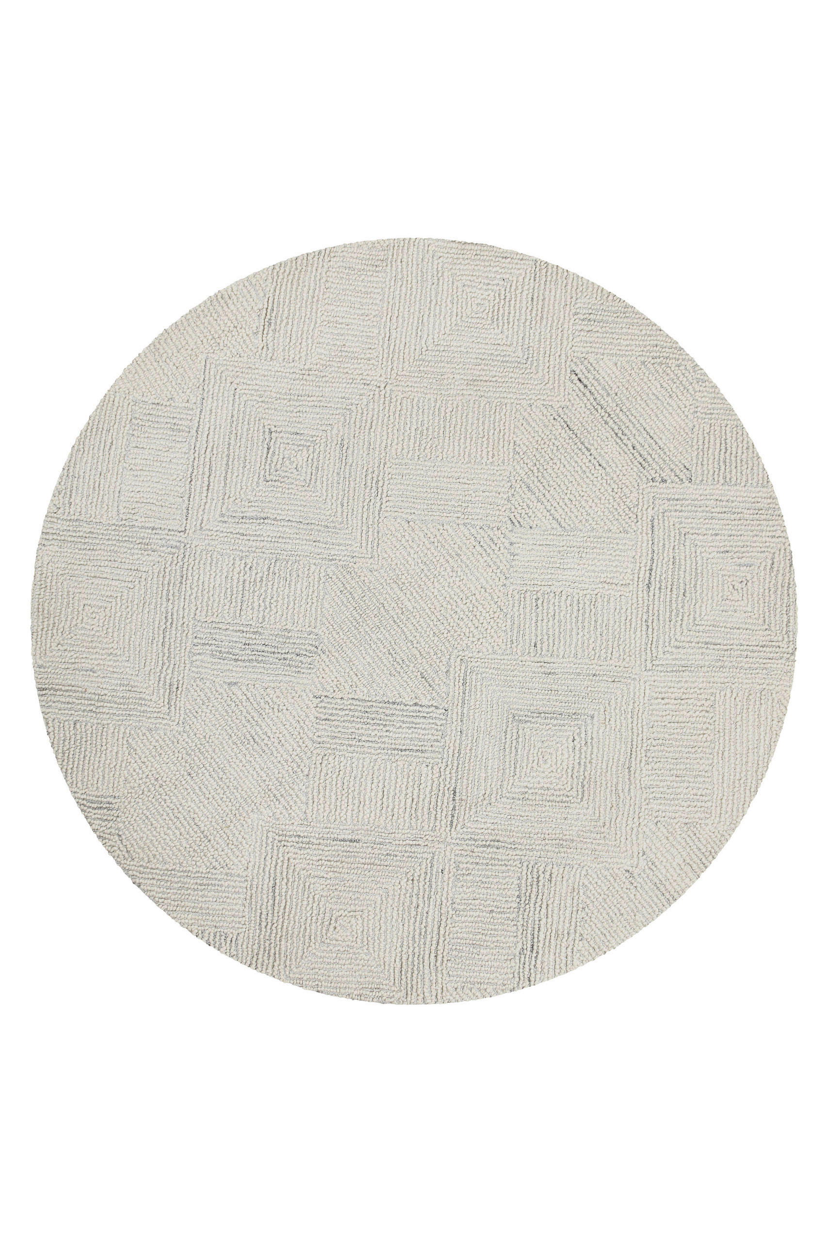 WEBTEPPICH Wohnzimmer 180 cm Hamptons Thirtythree Elfenbein rund  - Elfenbein, Design, Textil (180cm) - WECON HOME