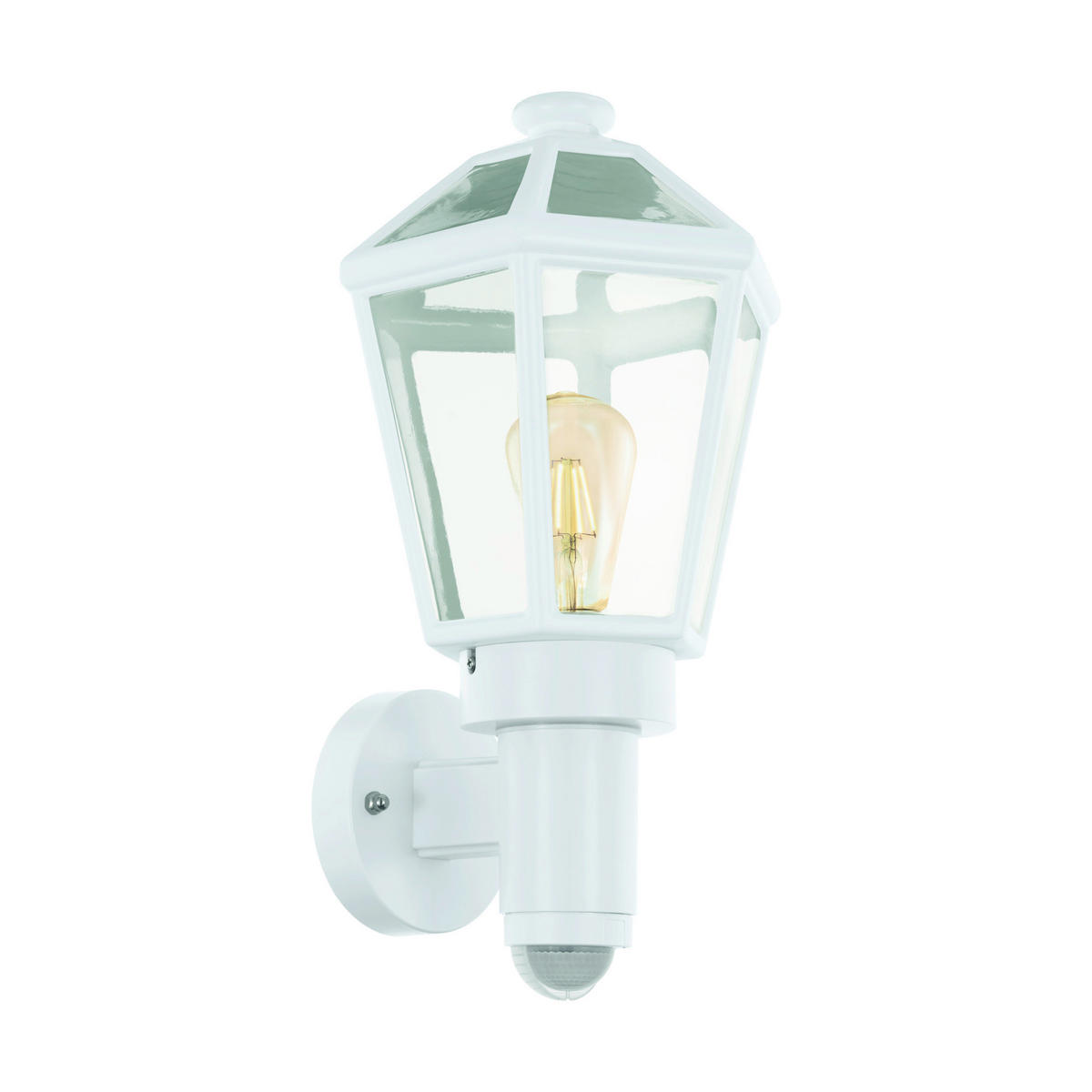 AUßENWANDLEUCHTE 19,5/43 cm   - Klar/Weiß, Design, Glas/Kunststoff (19,5/43cm) - Eglo