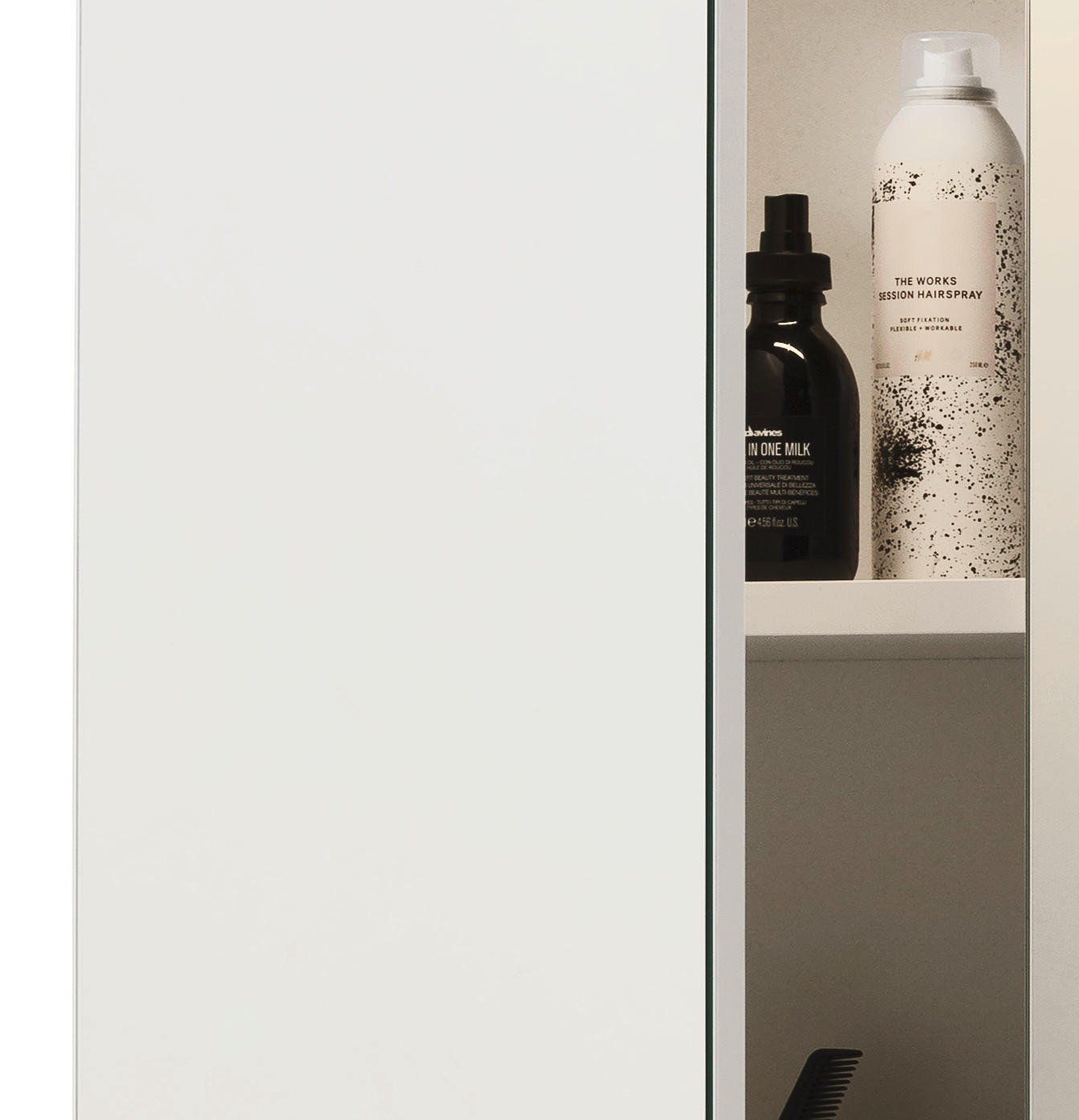 OMARA Z OGLEDALOM 70/65/22 cm  - bela, Moderno, leseni material (70/65/22cm) - Xora