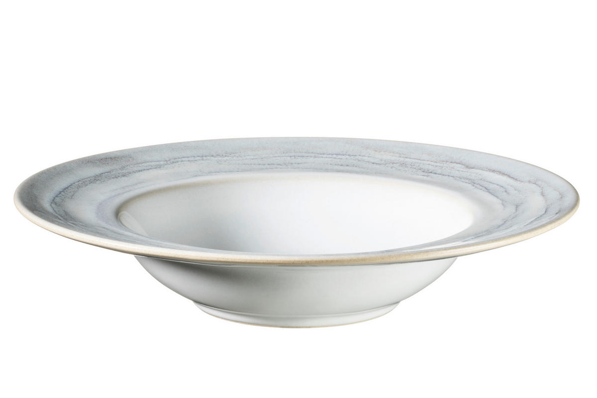 PASTATELLERSET TIEFER SEE 4-teilig  - Hellgrau/Weiß, Basics, Keramik (27/5.5cm) - Gipfelstück