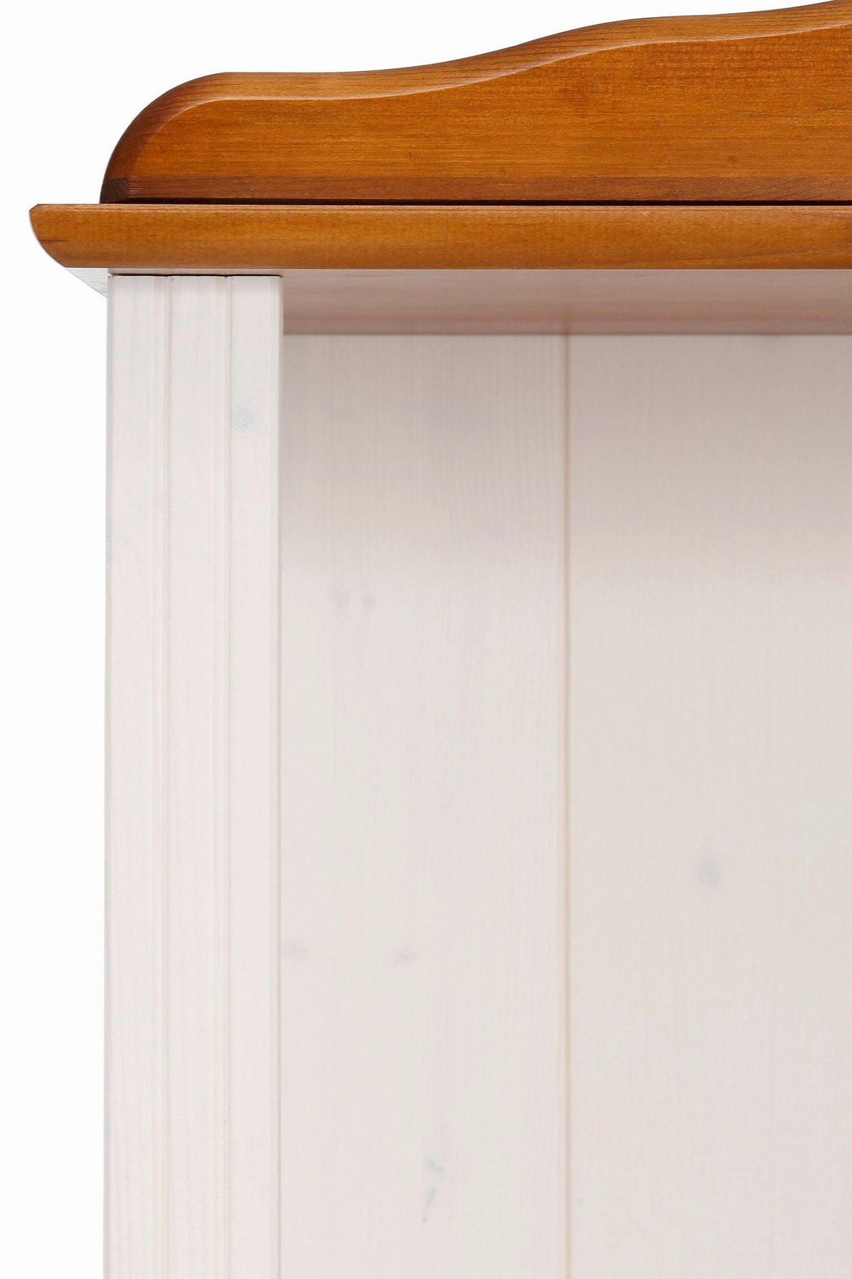 REGAL Kiefer massiv Weiß, Honig  - Weiß/Honig, Design, Holz (77/181/31cm) - MID.YOU