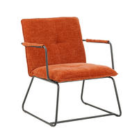 SESSEL 65/80/68 cm  in Chenille Kupferfarben  - Schwarz/Kupferfarben, MODERN, Textil/Metall (65/80/68cm) - MID.YOU