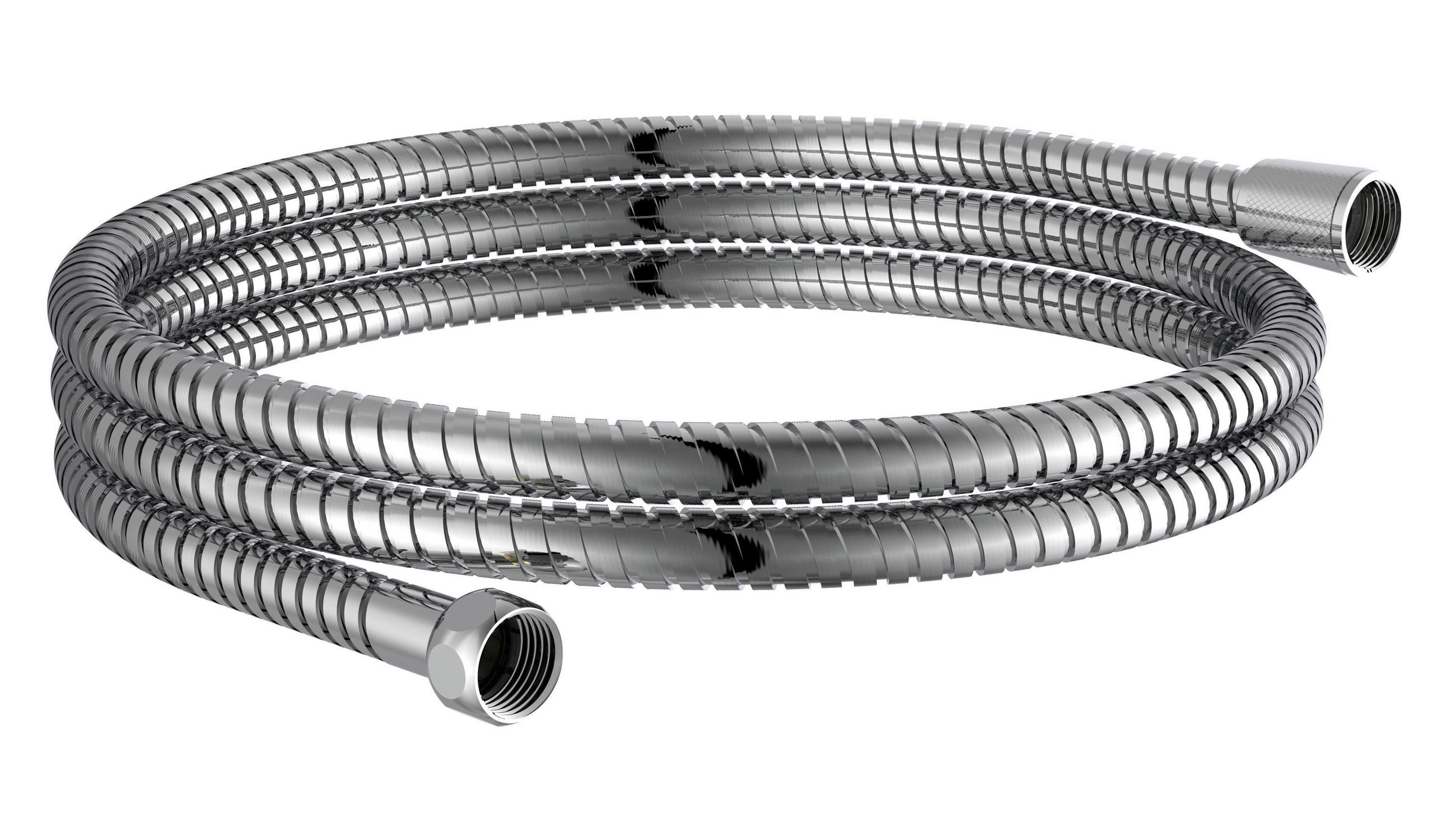 BRAUSESCHLAUCH  - Chromfarben, Basics, Metall (200cm) - Schütte