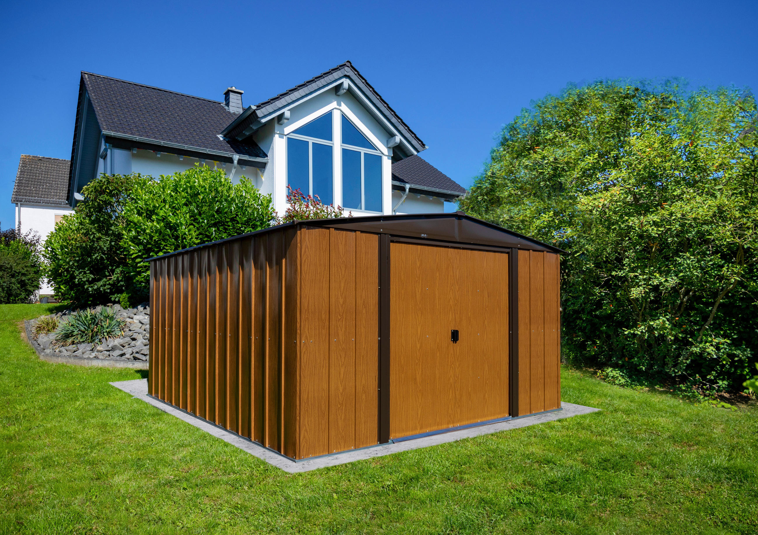 GERÄTEHAUS - Naturfarben, Basics, Metall (313/185/370cm)