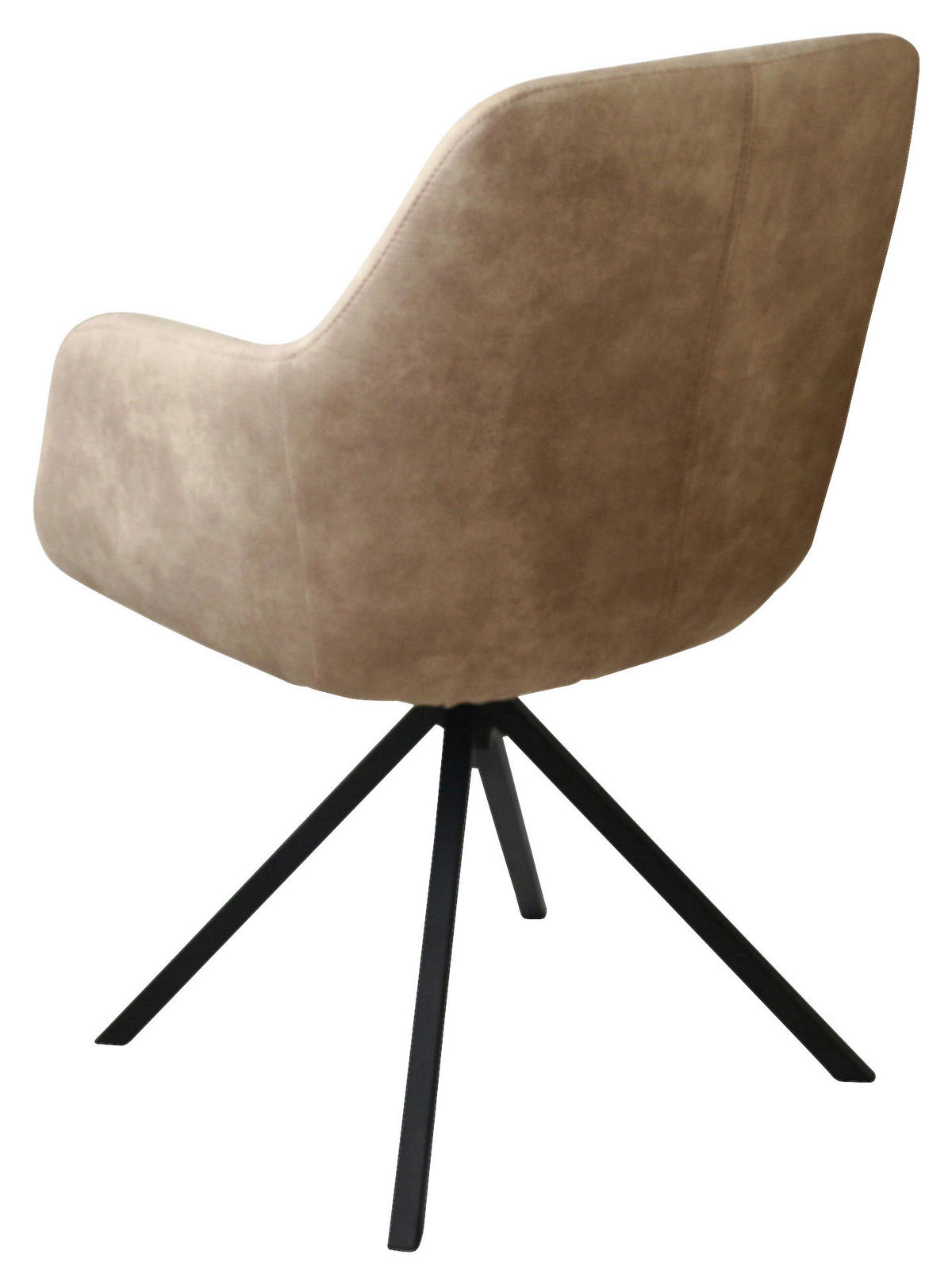 ARMLEHNSTUHL  in Stahl Flachgewebe  - Beige/Schwarz, Design, Textil/Metall (57/85,5/65cm) - Voleo