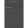 KÜCHENBLOCK 320 cm   in Graphitfarben, Eiche Wotan  - Dunkelgrau/Eiche Wotan, KONVENTIONELL, Holzwerkstoff/Metall (320cm) - Xora