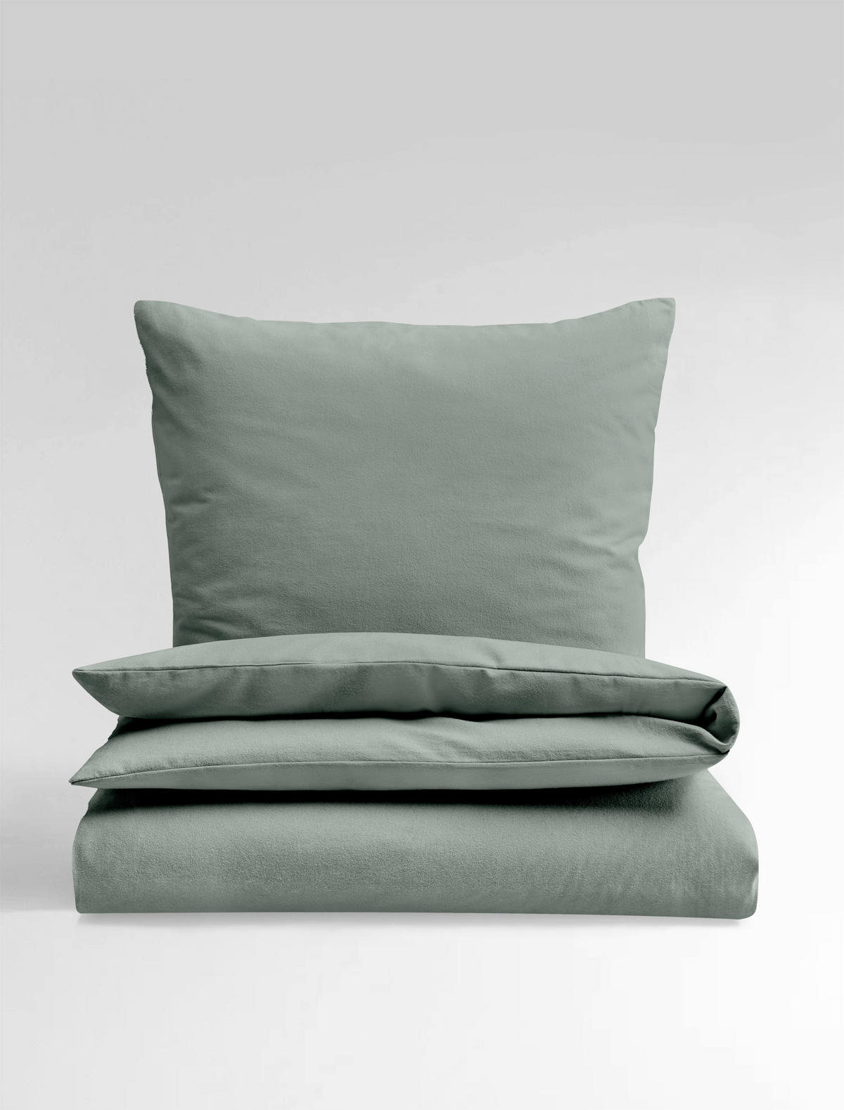 BETTWÄSCHE Biber 135/200 cm  - Grün, Basics, Textil (135/200cm) - Bierbaum