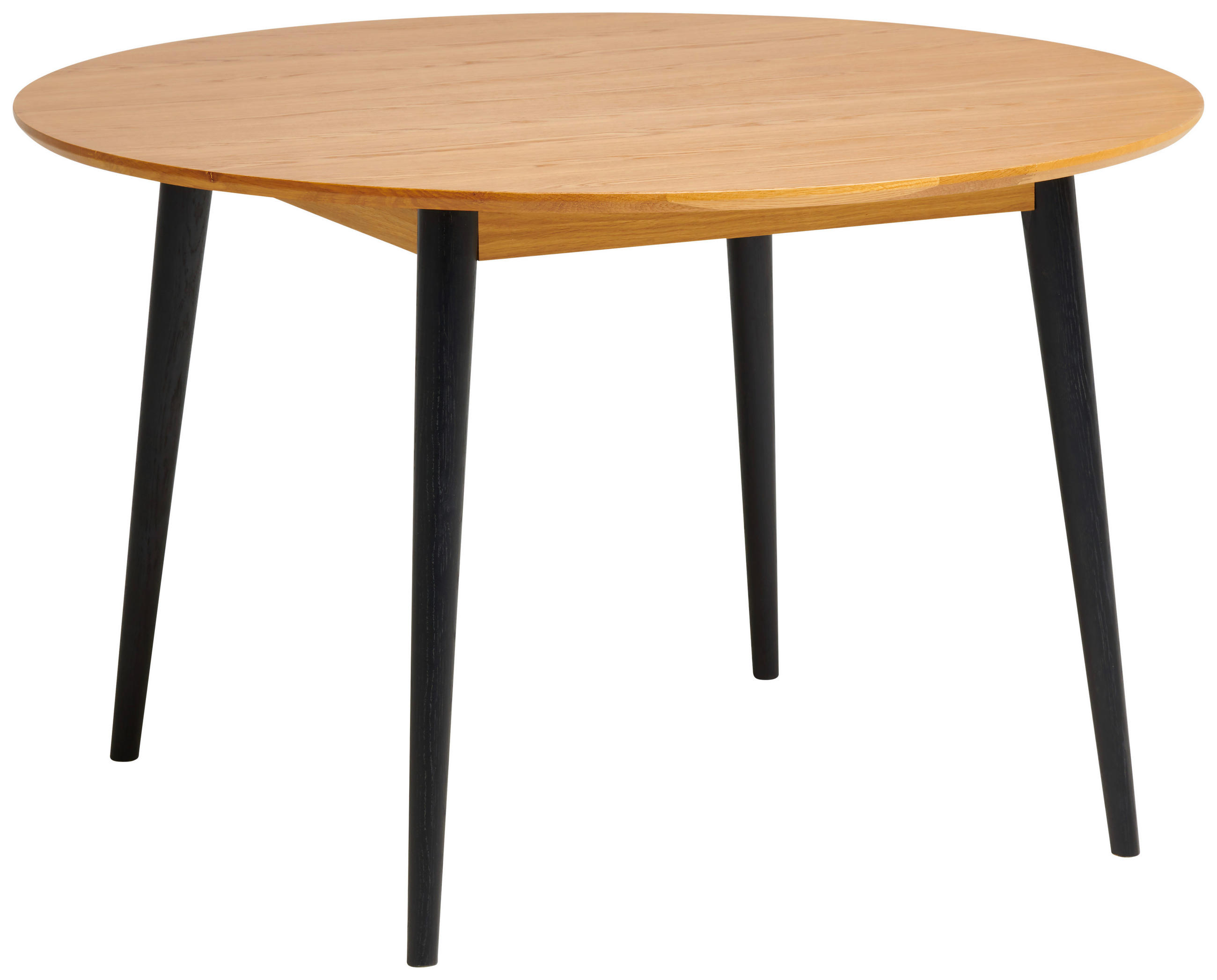 Livetastic Esstisch Natur, Schwarz 120x75x120 cm