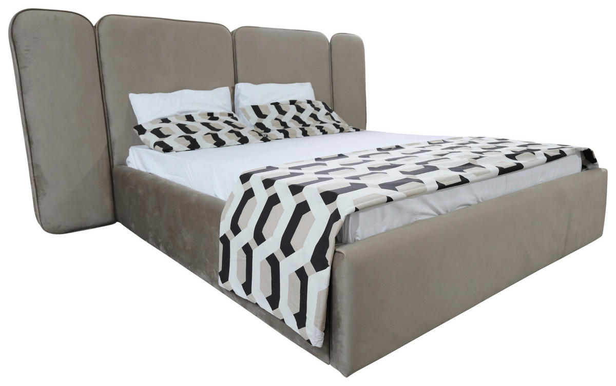 Pat, bej - bej/negru, Basics, textil (180/120/220cm) - Voleo