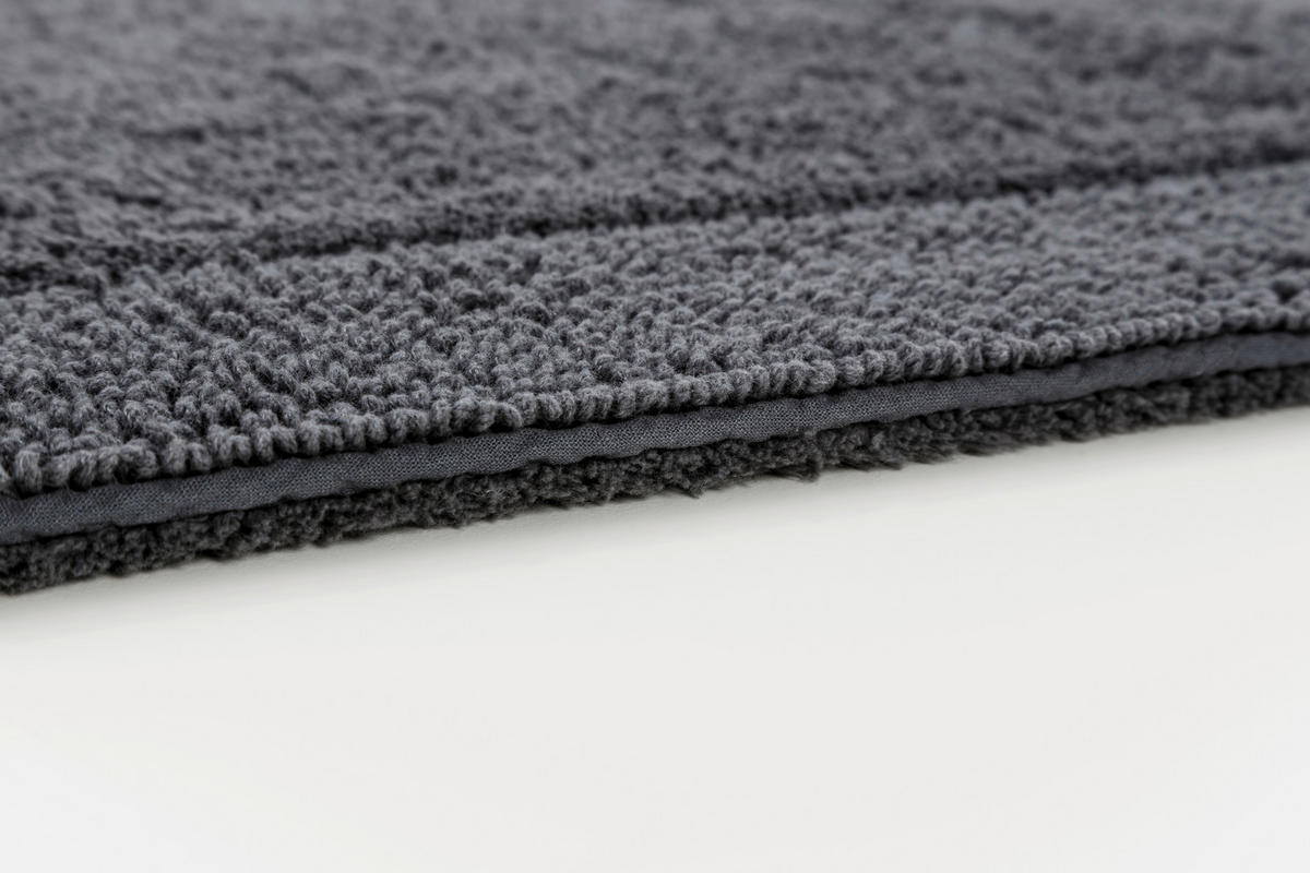 BADTEPPICH Anthrazit 60/90 cm  - Anthrazit, Basics, Textil (60/90cm) - Schöner Wohnen