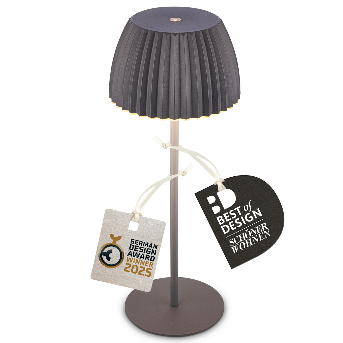 AKKU-TISCHLEUCHTE 14,5/36,5 cm  - Schwarz, Basics, Kunststoff/Metall (14,5/36,5cm)