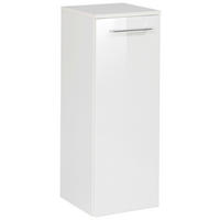 UNTERSCHRANK 30,5/81/32 cm   - Silberfarben/Weiß, MODERN, Glas/Holzwerkstoff (30,5/81/32cm) - MID.YOU