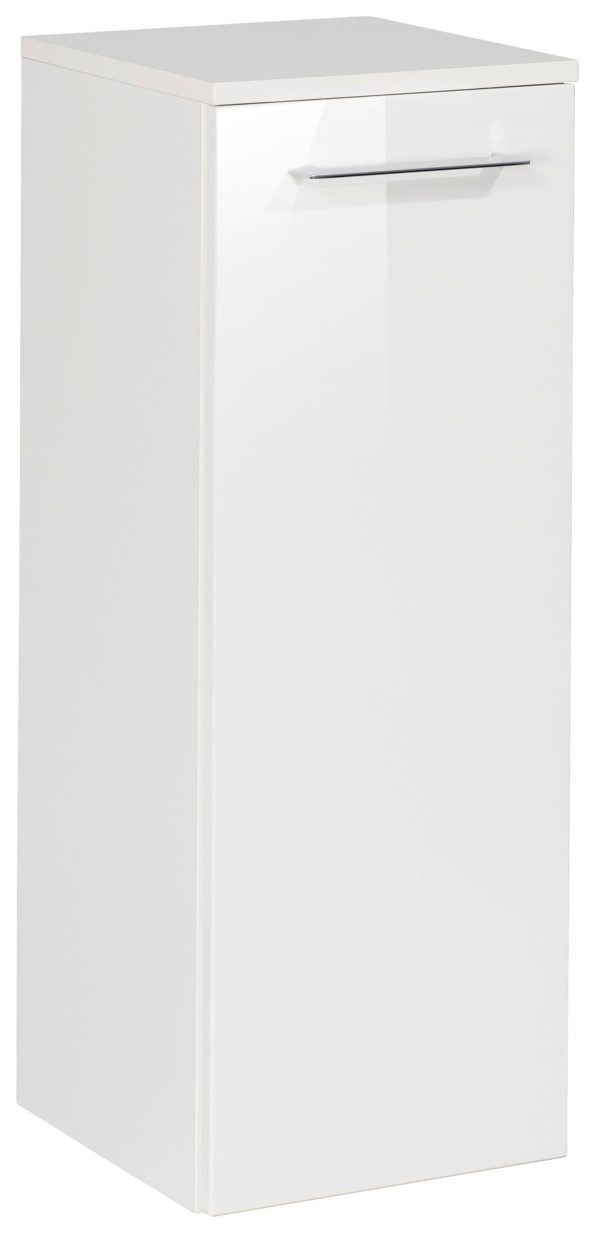 UNTERSCHRANK 30,5/81/32 cm   - Silberfarben/Weiß, MODERN, Glas/Holzwerkstoff (30,5/81/32cm) - MID.YOU