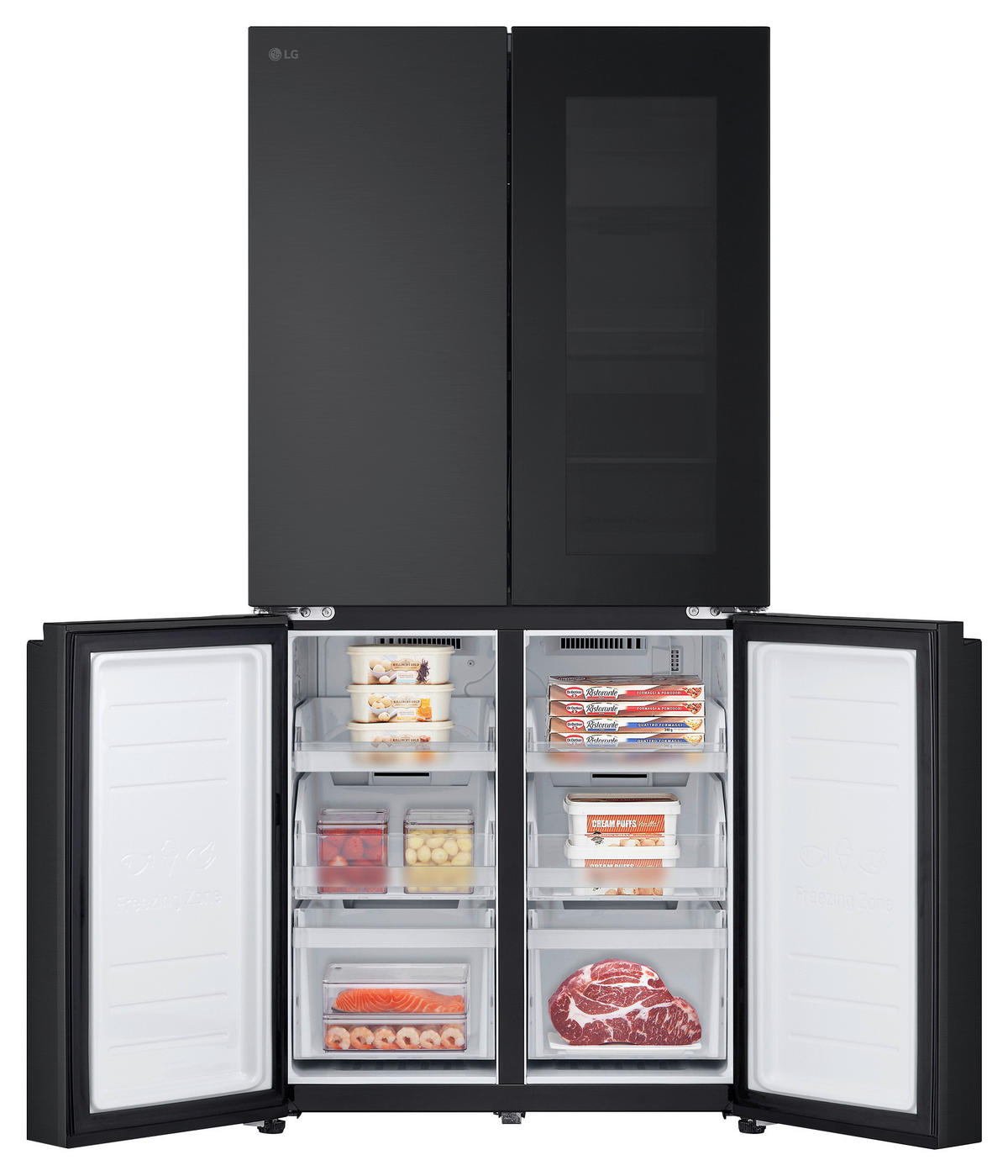 MULTI-DOOR 83.5/178.7/73 cm GMV860EPDE  - Schwarz, Trend, Glas/Kunststoff (83.5/178.7/73cm) - LG