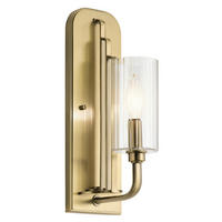 NÁSTENNÉ SVIETIDLO, 33,5/11,5/16 cm - mosadzná, Konventionell, kov/sklo (33,5/11,5/16cm) - Elstead Lighting