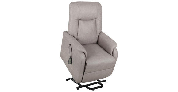 FERNSEHSESSEL in Mikrofaser Grau  - Schwarz/Grau, KONVENTIONELL, Holz/Kunststoff (75/111/93cm) - Cantus