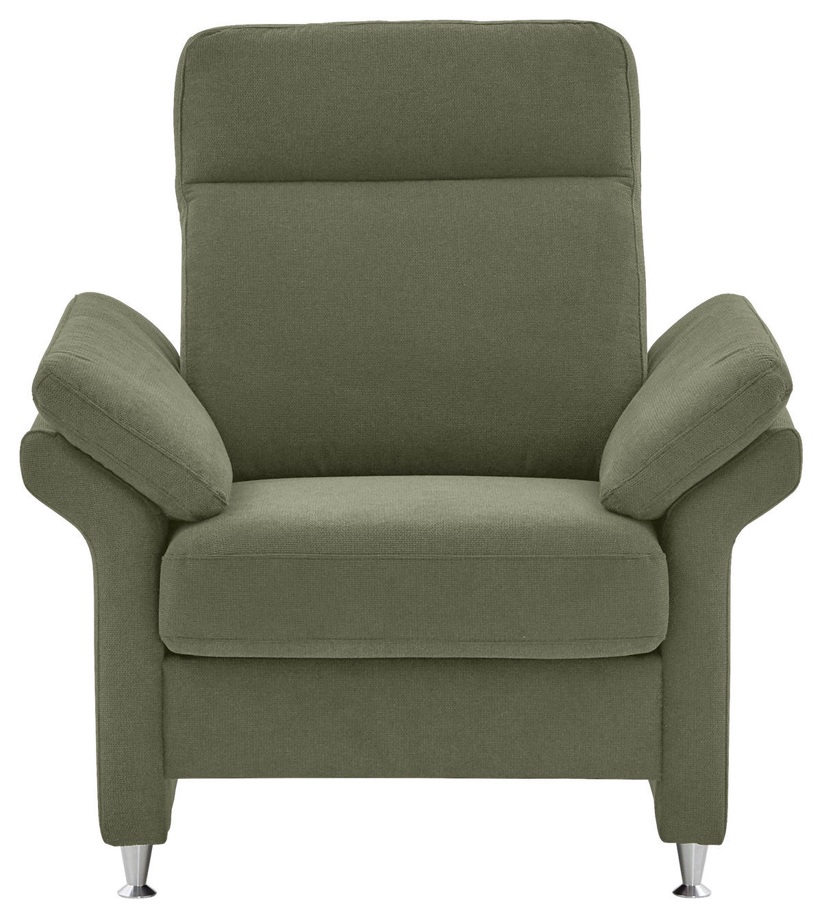FERNSEHSESSEL in Flachgewebe Grün  - Alufarben/Grün, Modern, Textil/Metall (96/103/89cm) - Pure Home Comfort
