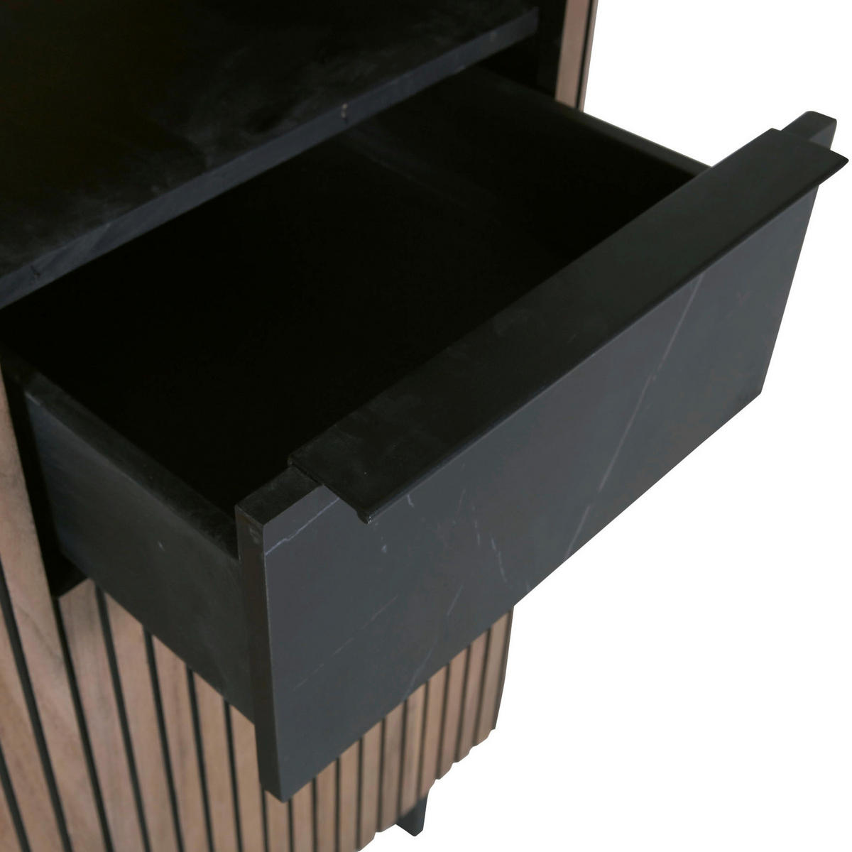 HIGHBOARD  in 90/120/42 cm  - Schwarz/Naturfarben, LIFESTYLE, Glas/Holzwerkstoff (90/120/42cm) - Landscape