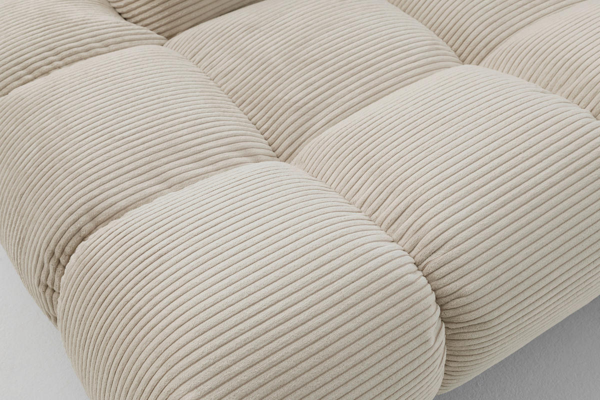 ECKSOFA Naturfarben Cord  - Schwarz/Naturfarben, Design, Holz/Textil (178/255cm) - Pure Home Lifestyle
