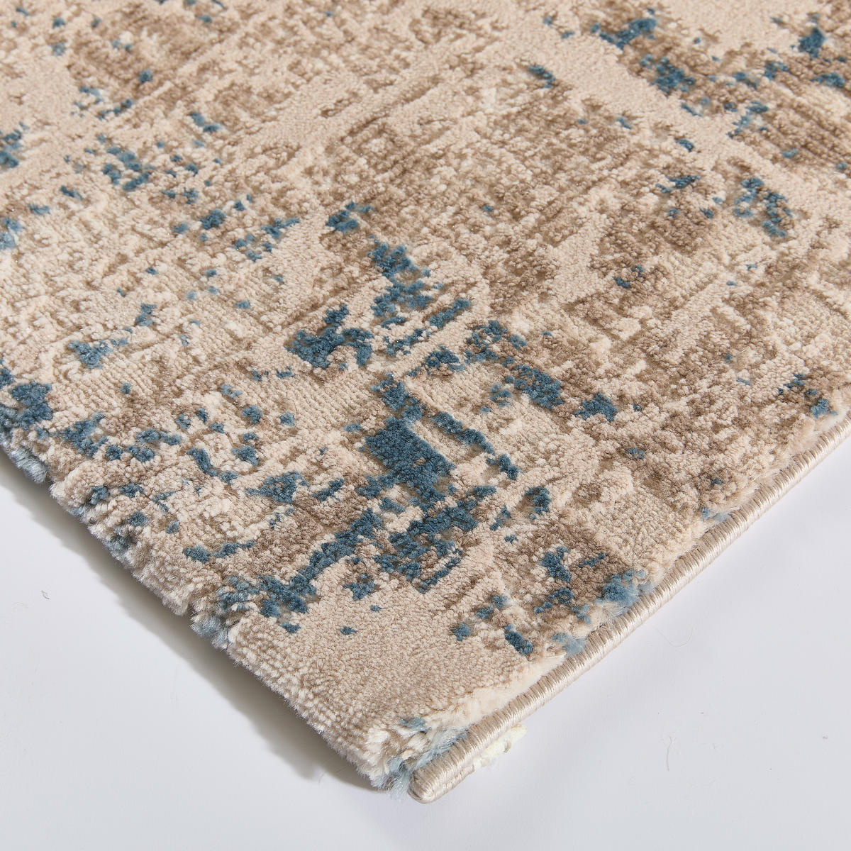 FLACHWEBETEPPICH Wohnzimmer 160/230 cm Blau, Beige rechteckig  - Blau/Beige, Trend, Textil (160/230cm) - Novel