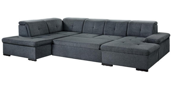 WOHNLANDSCHAFT  in Chenille Dunkelgrau  - Dunkelgrau/Grau, KONVENTIONELL, Kunststoff/Textil (188/340/240cm) - Carryhome