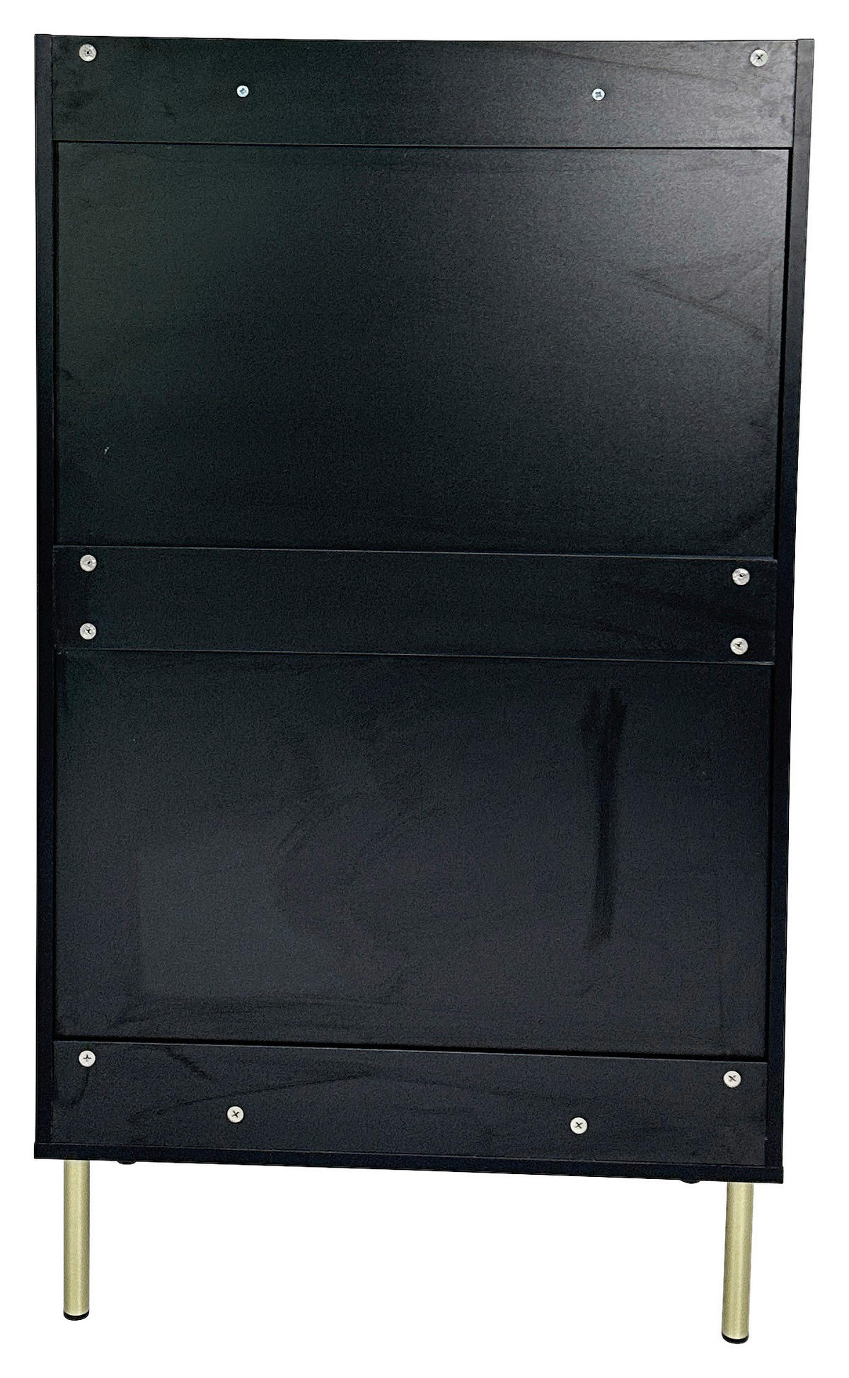 BYRÅ 70/121,6/40 cm  - svart/guldfärgad, Design, metall/trämaterial (70/121,6/40cm) - Xora