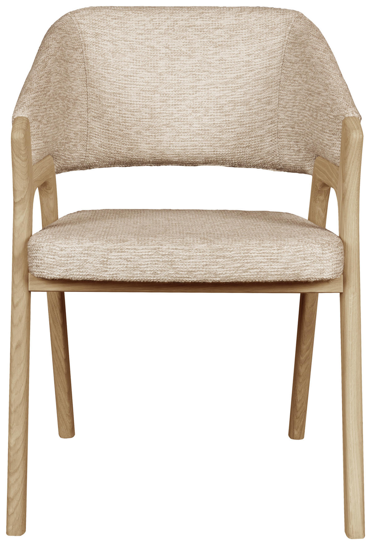 ARMLEHNSTUHL  Typenauswahl Jacquard  - Taupe/Eichefarben, KONVENTIONELL, Holz/Textil (57/87/60cm) - Linea Natura