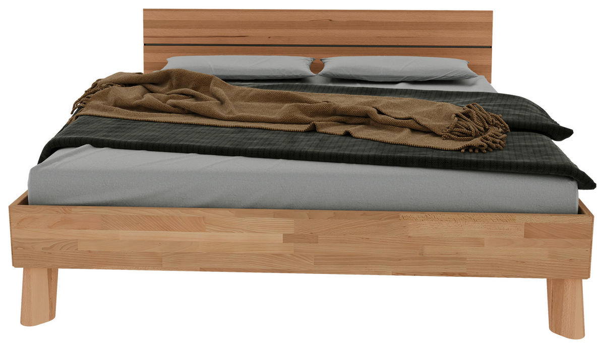 BETT 180/200 cm  in Naturfarben  - Naturfarben, MODERN, Holz (180/200cm) - MID.YOU