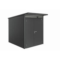 GERÄTEHAUS 180/218/260 cm  - Dunkelgrau, Design, Metall (180/218/260cm) - Biohort