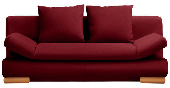 SCHLAFSOFA in Webstoff Dunkelrot - Dunkelrot, Design, Holz/Textil (200/87/93cm) - Venda
