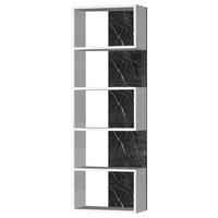 ETAJERĂ  50/175/25 cm alb, negru  - alb/negru, Modern, material pe bază de lemn (50/175/25cm) - Carryhome