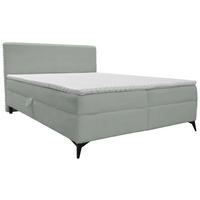 BOXBETT 180/200 cm  in Hellgrau  - Hellgrau/Schwarz, Design, Holz/Holzwerkstoff (180/200cm) - Xora