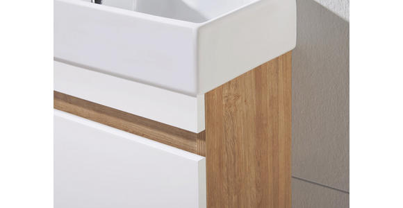 BADEZIMMER - Eichefarben/Weiß, Design, Glas/Keramik (43/26cm) - Xora