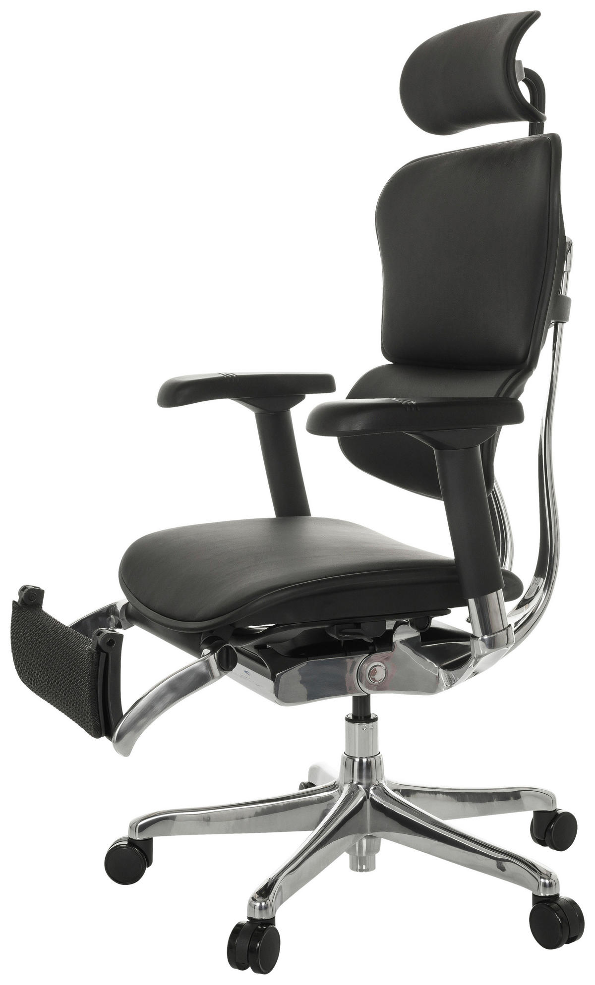 DREHSTUHL  in Schwarz  - Schwarz, MODERN, Leder/Kunststoff (76/119 - 138/64cm) - MID.YOU