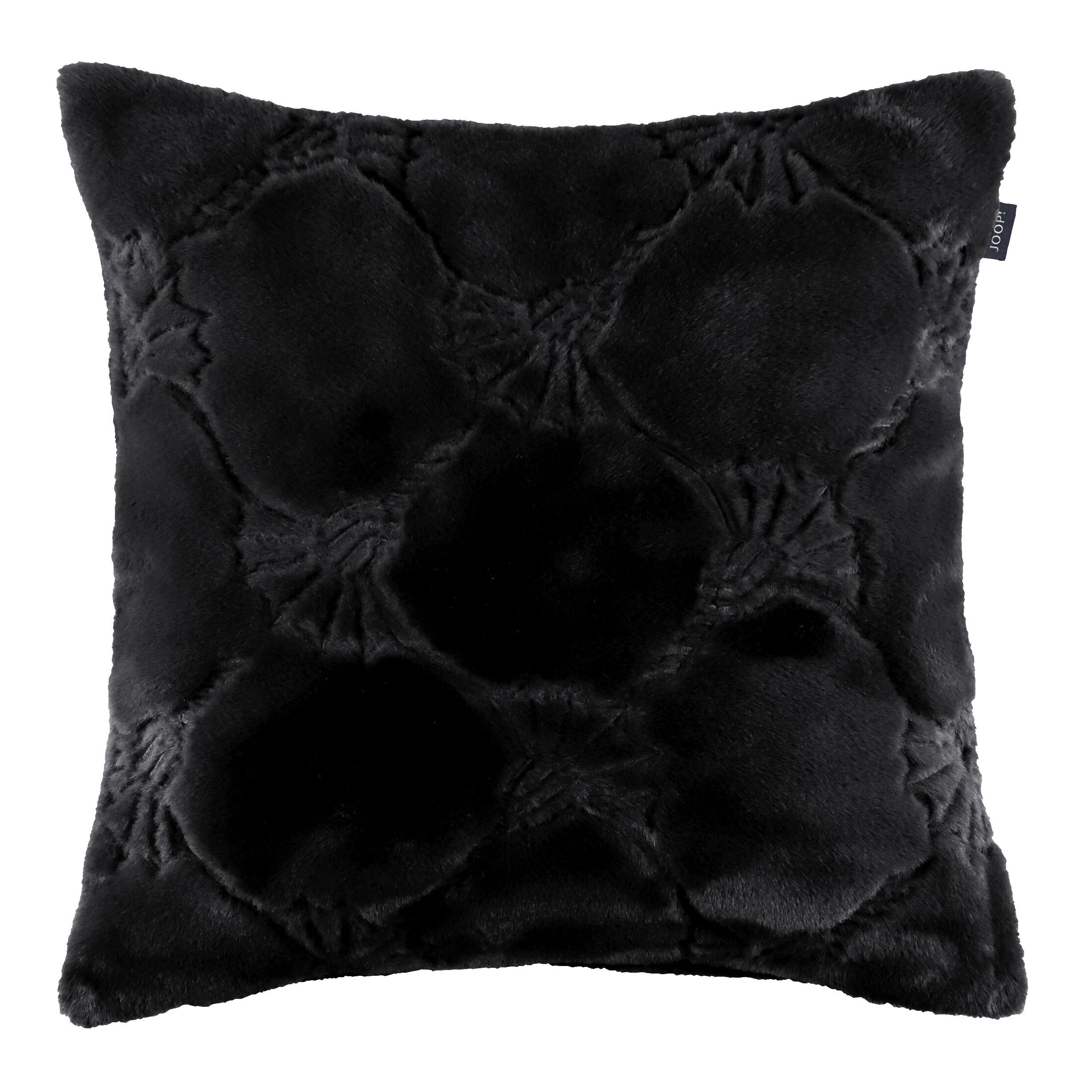 KISSENBEZUG J! Cozy Cornflower schwarz 50/50 cm  - Schwarz, Design, Textil (50/50cm) - Joop!