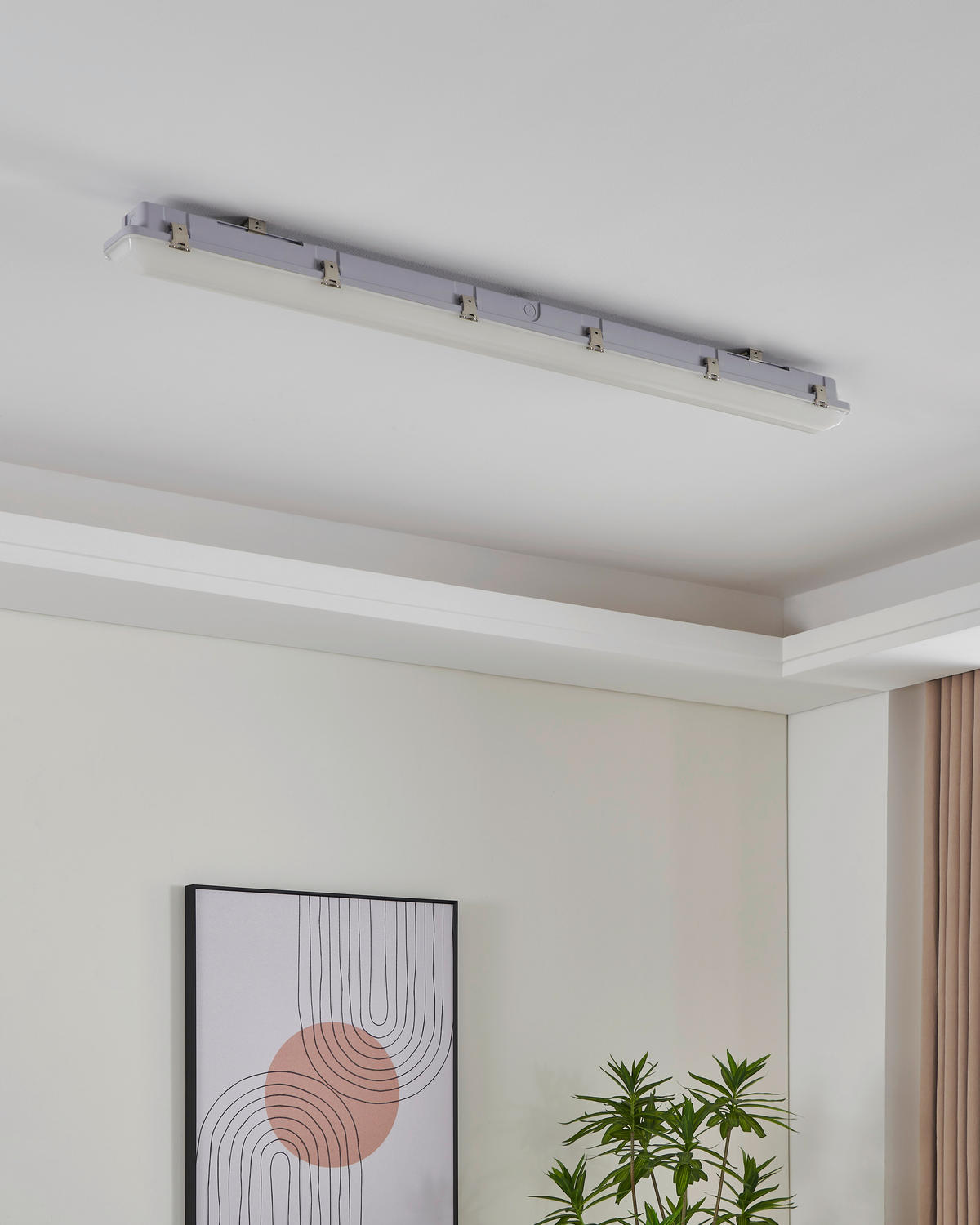LED-DECKENLEUCHTE    119/8,5/8 cm  - Weiss/Grau, Basics, Kunststoff (119/8,5/8cm) - Eglo