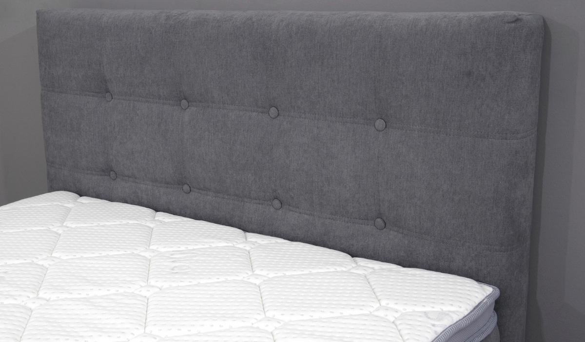 BOXBETT 120/200 cm  in Hellgrau  - Hellgrau/Schwarz, KONVENTIONELL, Kunststoff/Textil (120/200cm) - Carryhome