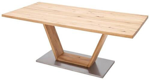 ESSTISCH Balkeneiche massiv rechteckig  - Eichefarben, Design, Holz/Holzwerkstoff (180/90/77cm) - Livetastic