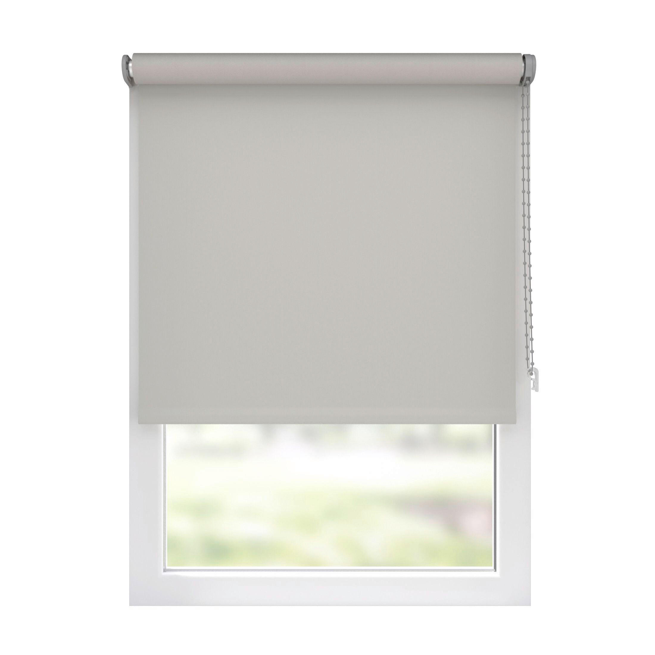 VERDUNKELUNGSROLLO  - Hellgrau, Basics, Textil (180/190cm)