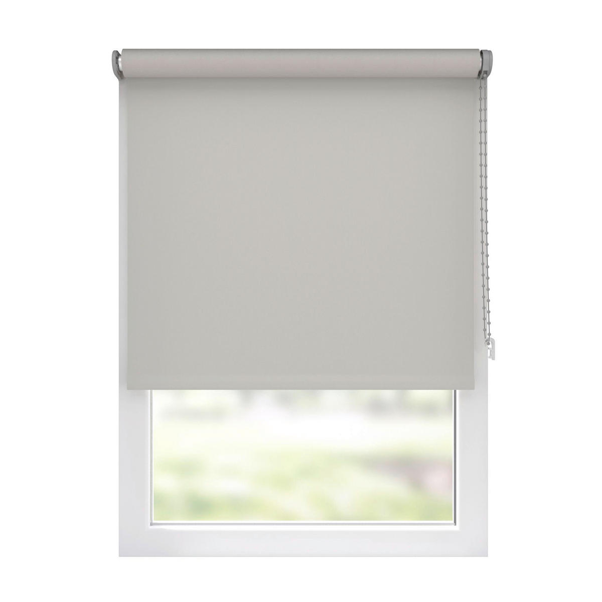 VERDUNKELUNGSROLLO  - Hellgrau, Basics, Textil (180/190cm)