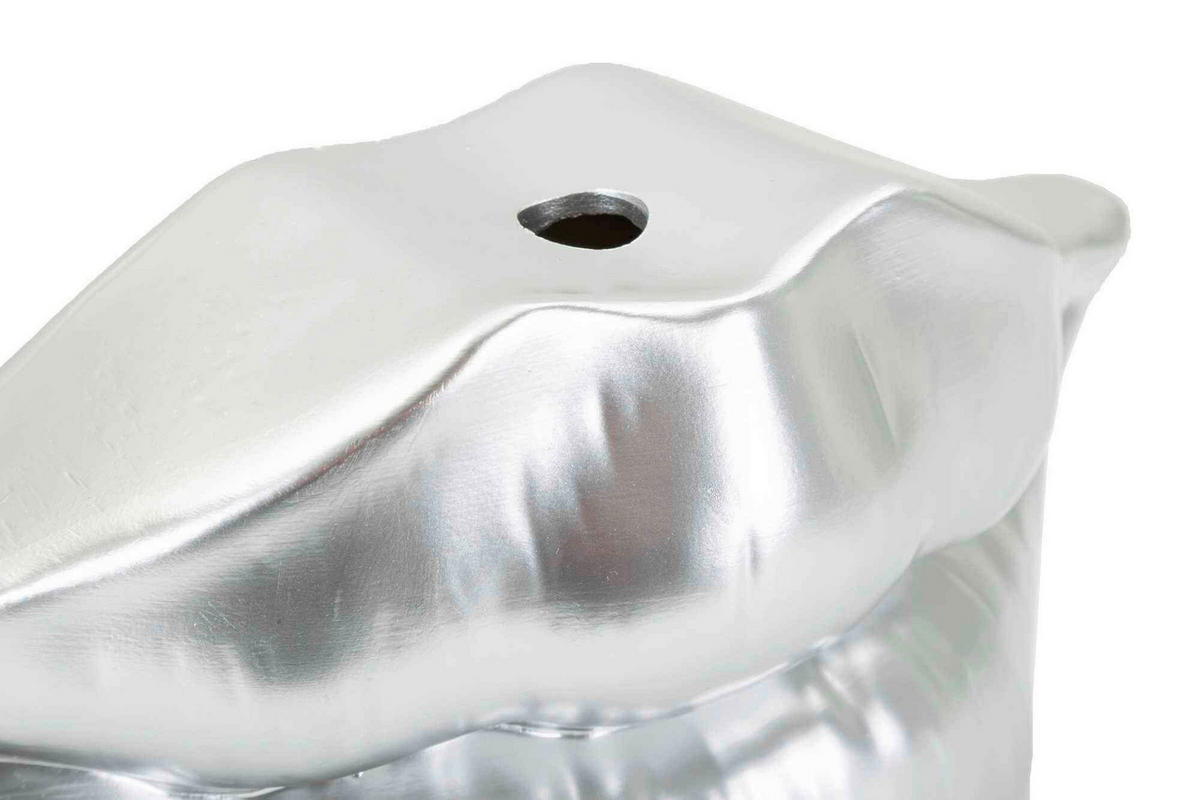 Vase Mouth Lip Silver  - Silberfarben, Basics, Kunststoff (23/12/8cm)