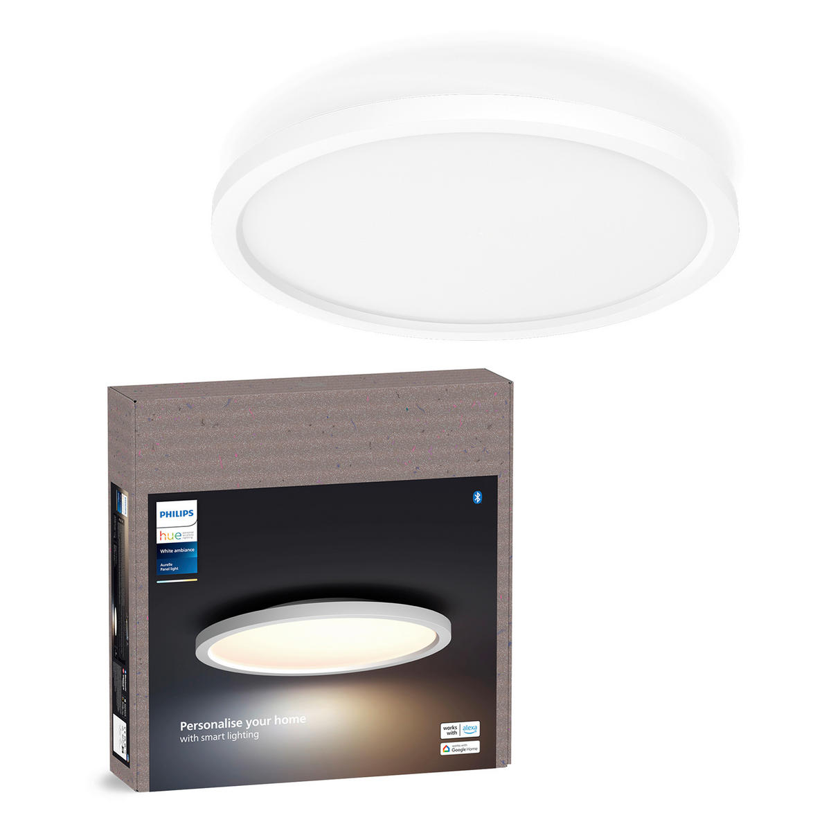 LED-DECKENLEUCHTE  Smart 39,5/39,5/4,7 cm   - Weiß, Basics, Metall (39,5/39,5/4,7cm) - Philips HUE