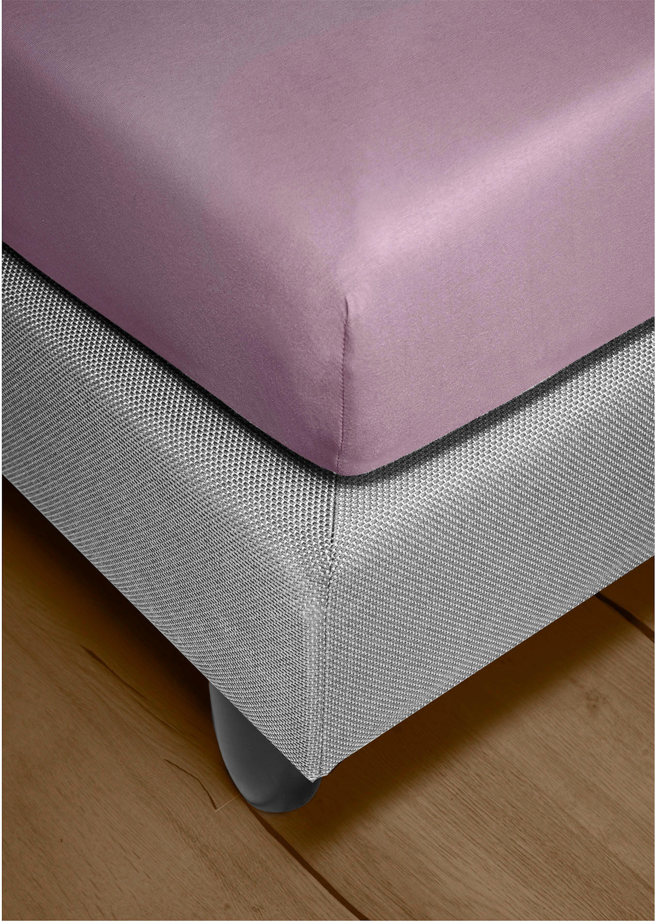SPANNBETTTUCH Biber  - Flieder, KONVENTIONELL, Textil (100/200cm) - Bierbaum