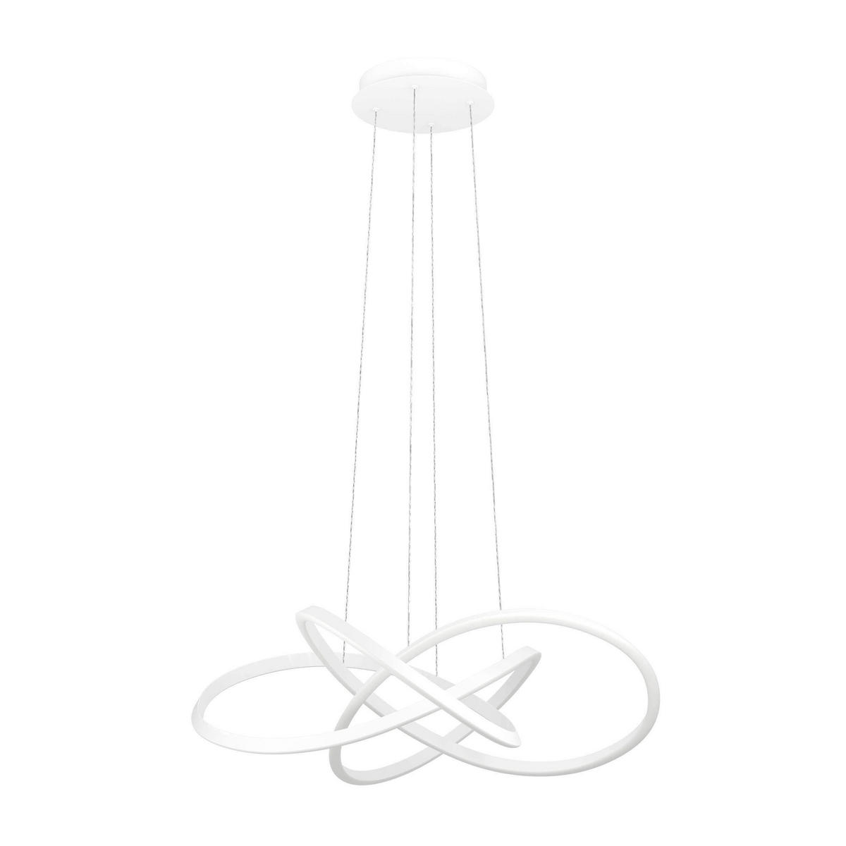 ZÁVESNÉ LED SVIETIDLO,  90/180/90 cm - biela, Basics, plast (90/180/90cm)