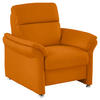 SESSEL in Echtleder Orange  - Alufarben/Orange, Konventionell, Leder/Metall (98/96/92cm) - Beldomo Premium