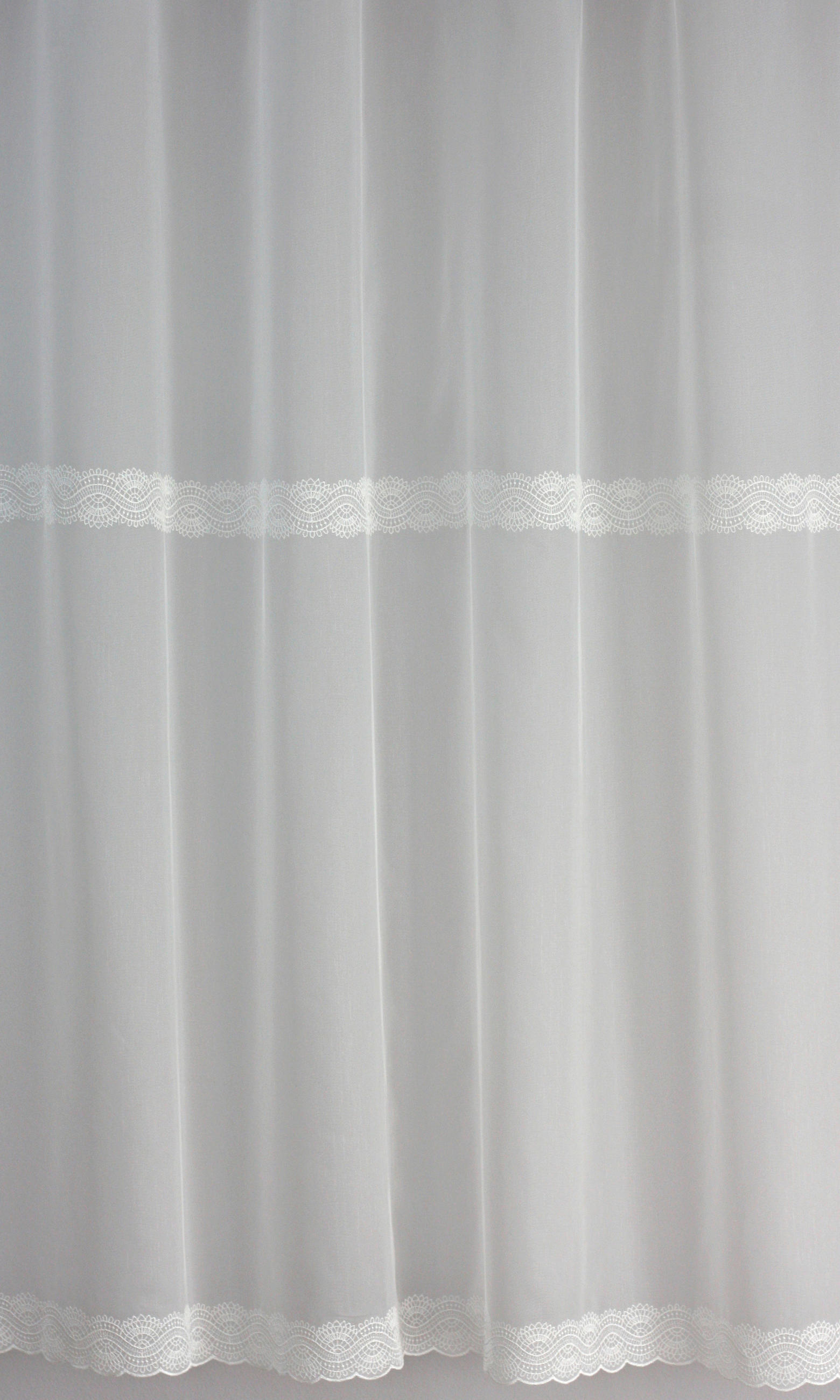Perdea Tip Plasă  - ecru, Basics, textil (290cm)