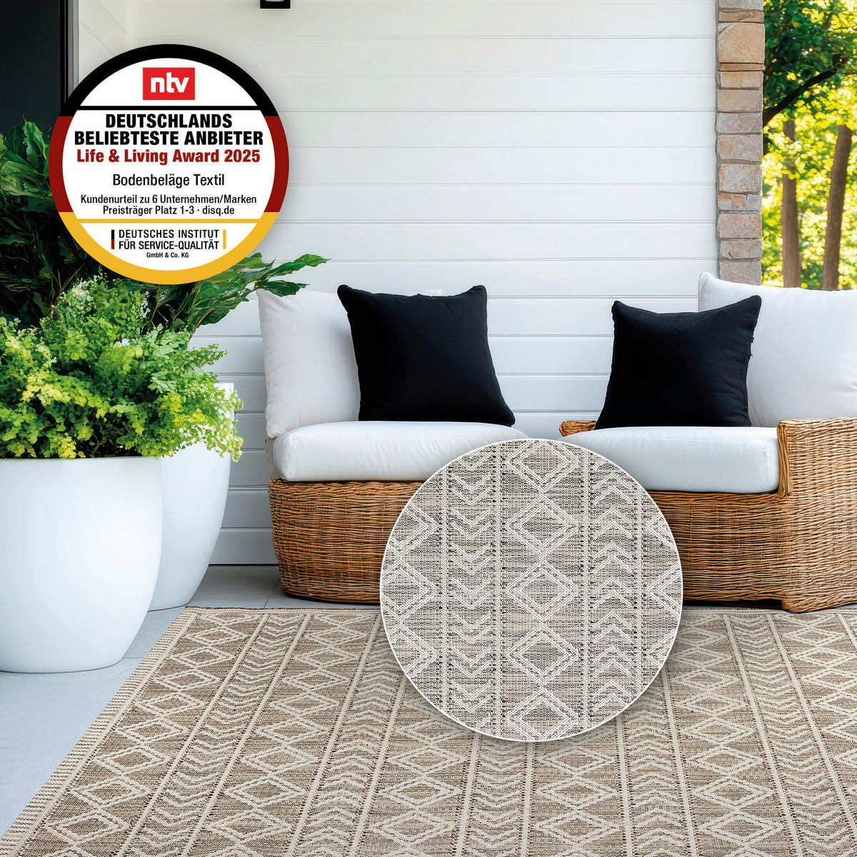 WEBTEPPICH 120/170 cm Sydney Beige rechteckig  - Beige, Basics, Kunststoff (120/170cm) - Novel