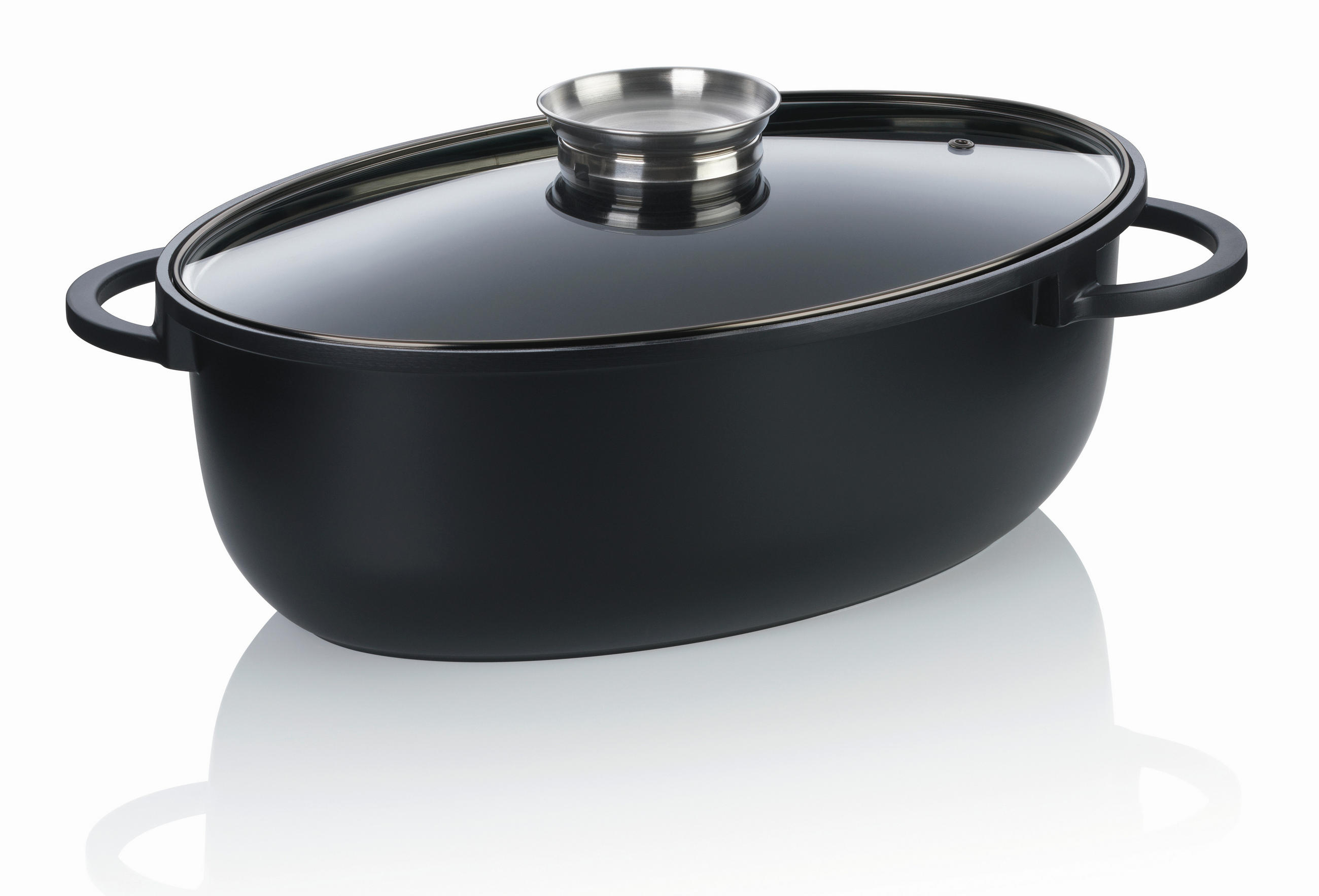 BRÄTER Atura 45/28/13 cm - Schwarz, KONVENTIONELL, Glas/Metall (45/28/13cm) - Kela