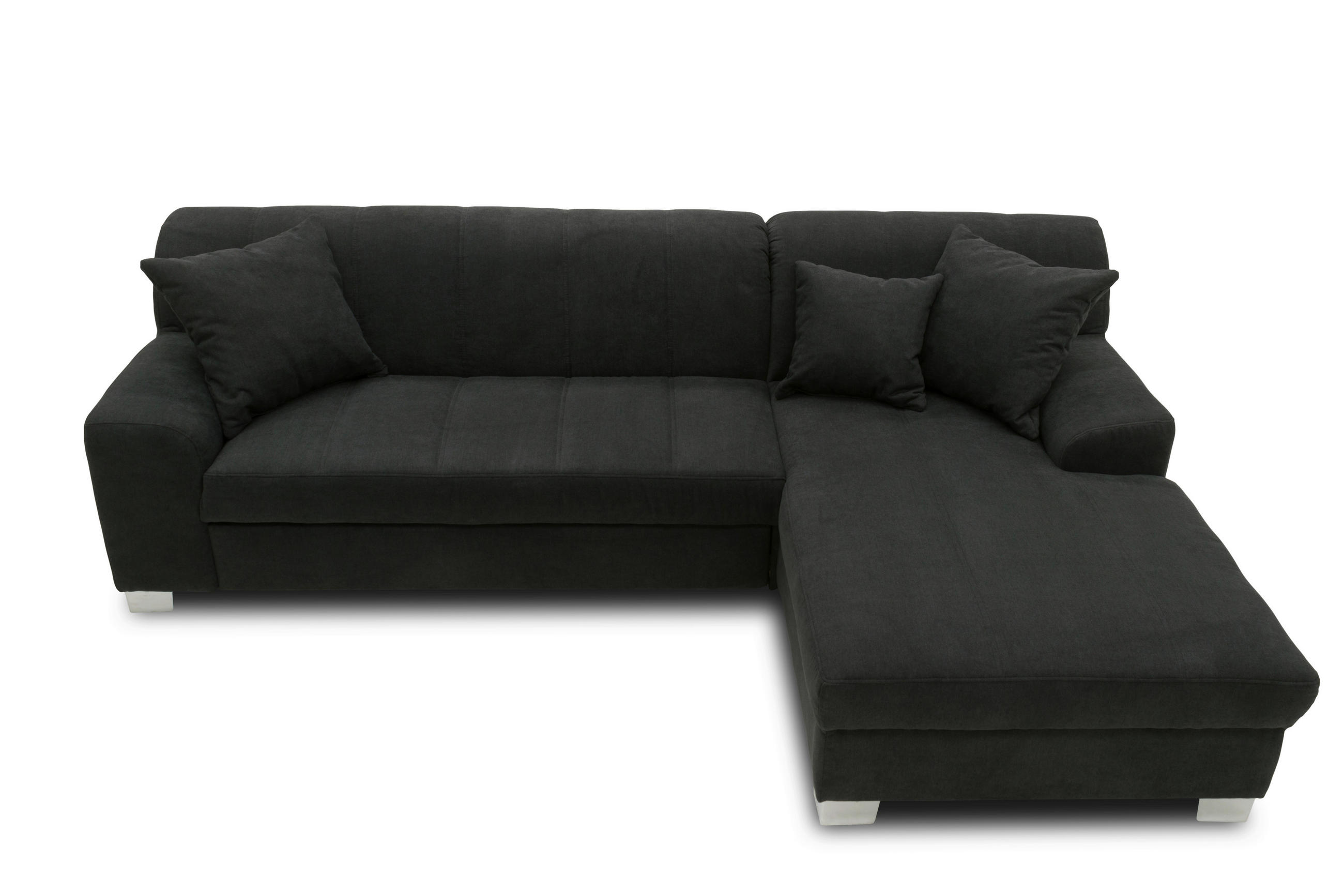 Mid.you Ecksofa Capri Schwarz 239x152 cm
